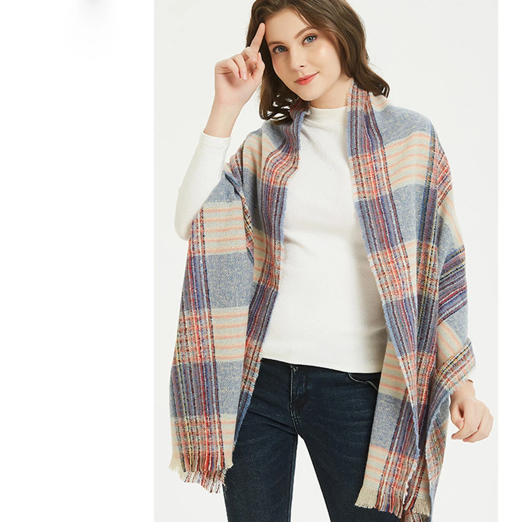 Hot 2019 New Spring Winter Scarf For Women Plaid Warm Cashmere Scarves Shawls Female Wraps Blanket Lady 919