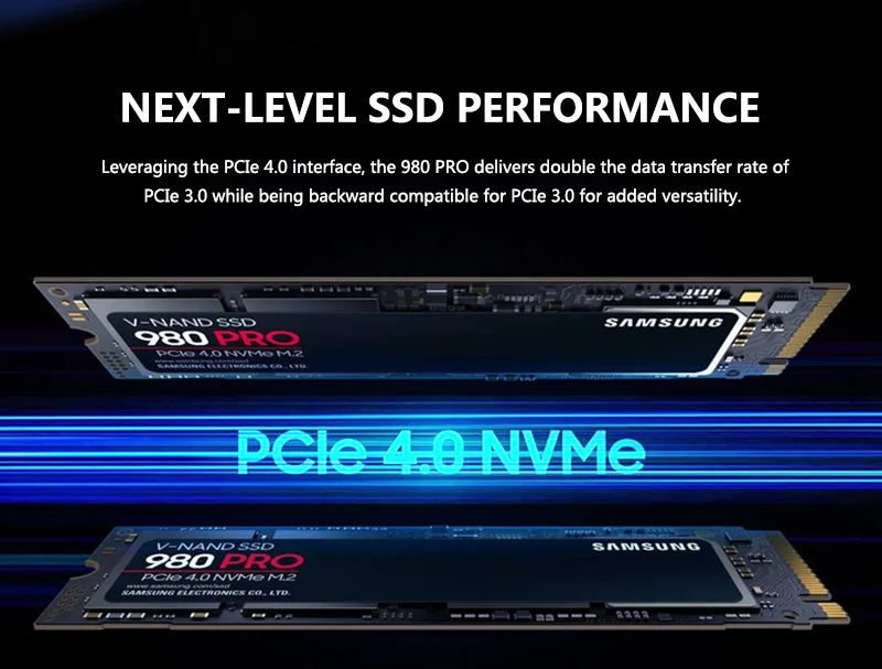 SAMSUNG SSD 980 PRO M.2 1TB 2TB Internal Solid State Drive  250GB 500GB PCIe 4.0 NVMe up to 6,900 MB/s For Laptop Desktop