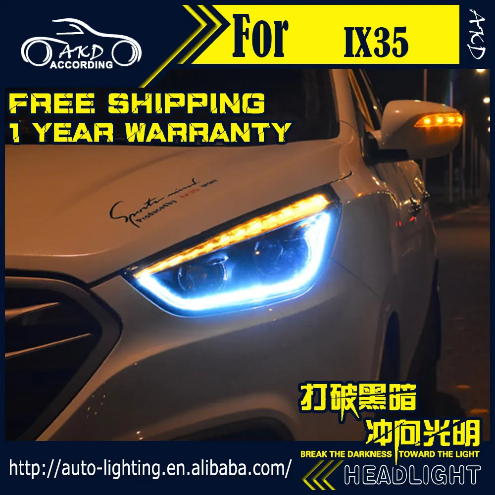 АКД автомобильный Стайлинг Головной фонарь для Hyundai IX35 фары 2010 2016 Новый Tuscon