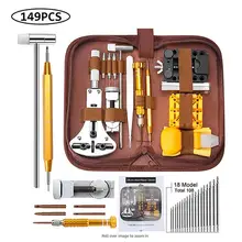 Набор инструментов для ремонта часов, 149 шт., улучшенная версия, батарейка для часов, сменный ремешок для часов, пружинный Набор инструментов с карром