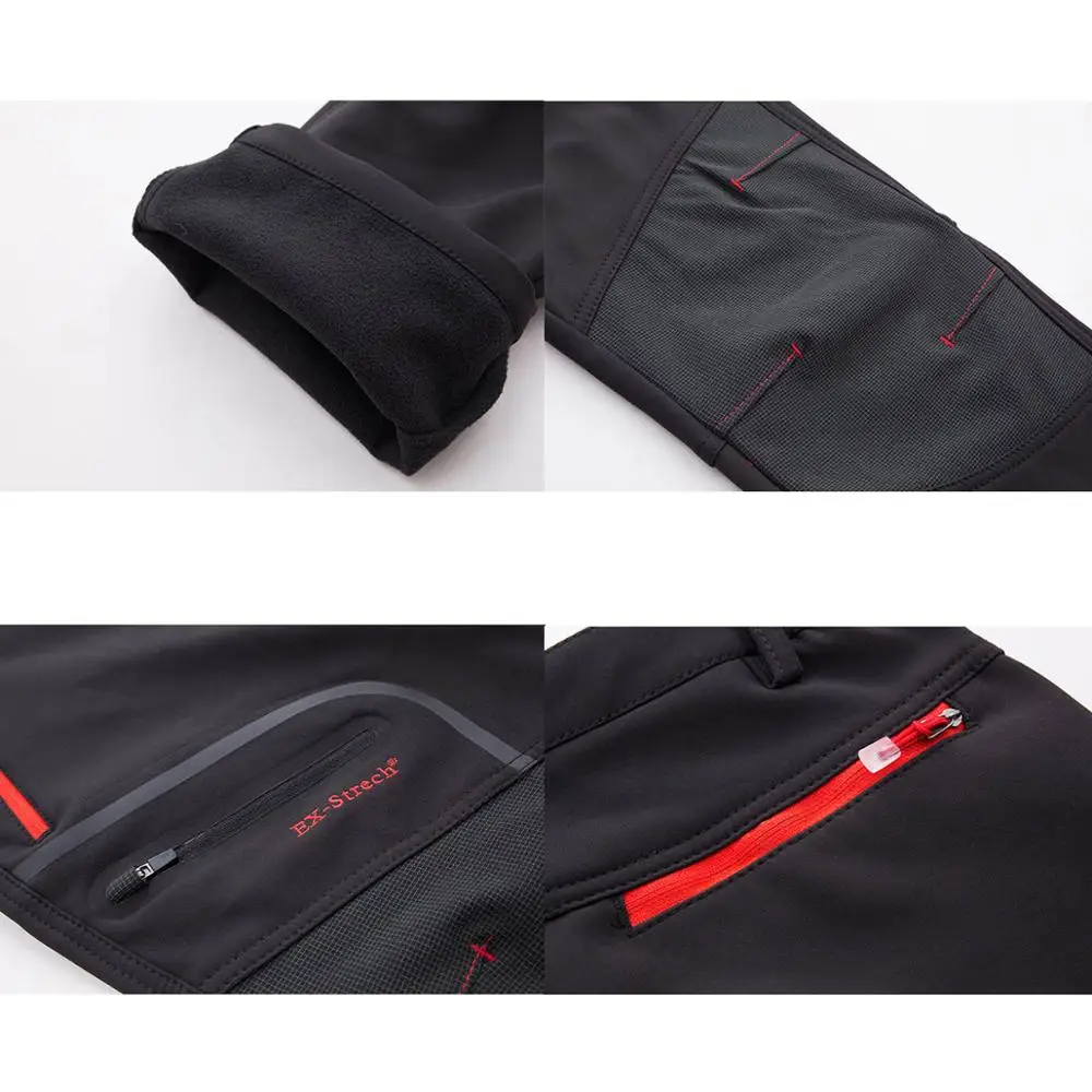 Для мужчин 6XL зима плюс бархат утолщение сохраняет тепло Пешие прогулки отслеживание рыбы во время рыбалки Кемпинг Альпинизм бег брюки водонепроницаемые уличные брюки