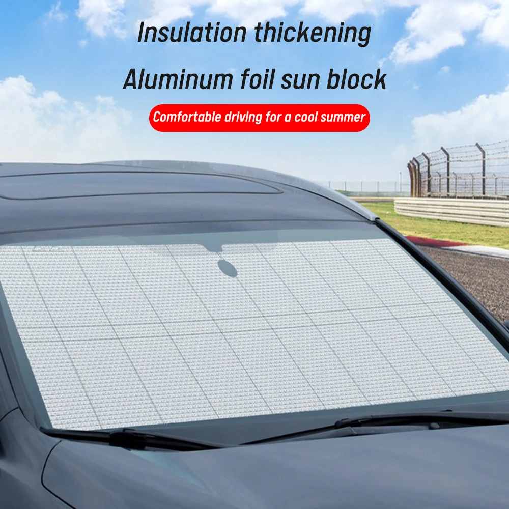 

Foldable Car Windows Sunshade Aluminum Foil Auto Windshield Sun Shade Curtain Cover Reflective Film Curtains Anti-UV
