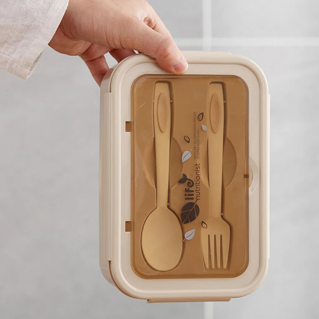 Bento Box Прямоугольный контейнер для еды с подогревом емкость офисный Рабочий Ланч-бокс детский Bento box с подогревом Ланч-боксы Bento# N