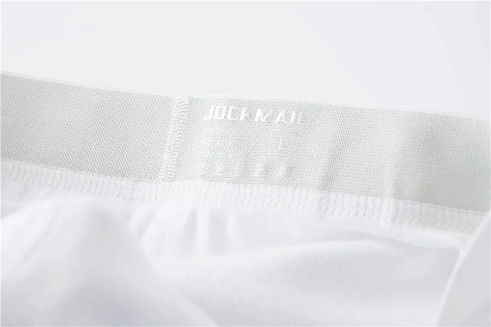 Jockmail бренд мужского нижнего белья мужские боксеры хлопок Cuecas Боксеры пенис чехол для колец U выпуклая низкая талия дышащее мужское белье белый