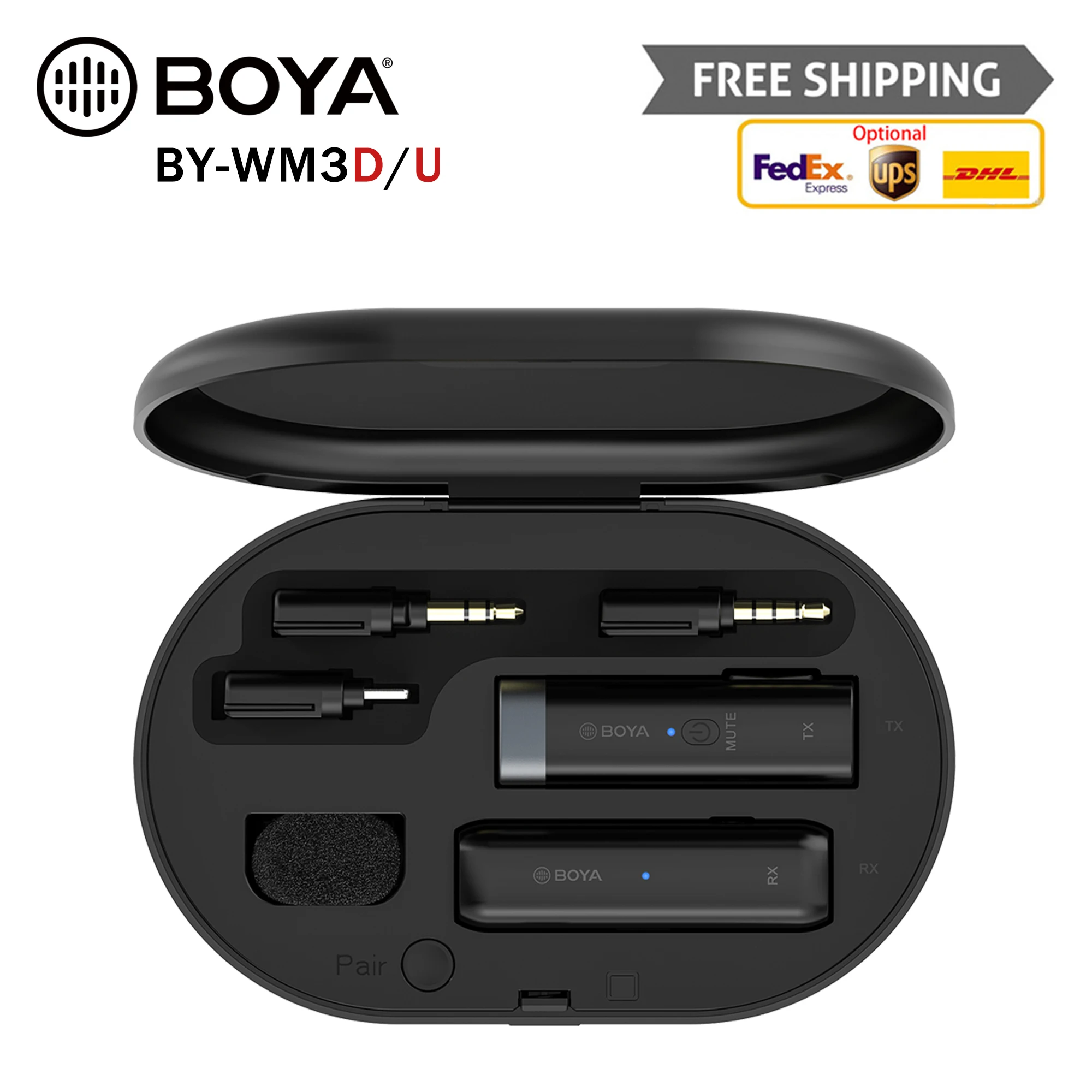 BOYA BY-WM3 мини-петличная Беспроводная микрофонная система 2 4 ГГц профессиональный