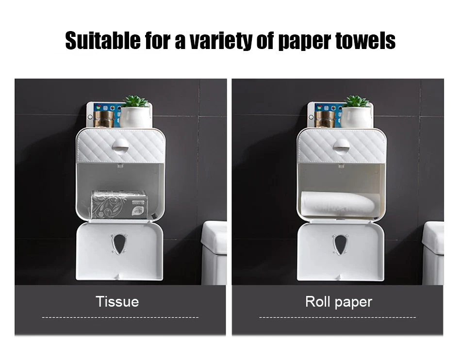 GUNOT держатель для туалетной бумаги двойной водонепроницаемый ящик для хранения Салфеток Настенный Дозатор рулонной бумаги аксессуары для дома и ванной комнаты