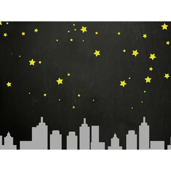 

Photography Backdrop Printing buildings black wall star Banners children Wedding Party Background backdrop
