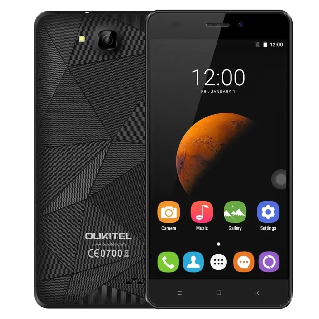 Оригинальный мобильный телефон Oukitel C3 1 ГБ ОЗУ 8 Гб ПЗУ 5,0 дюймов 1280x720 Android 6,0 MT6580A четырехъядерный 1,3 ГГц 5.0MP 2000 мАч смартфон