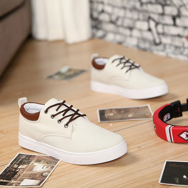 

18 Spring And Autumn Hot Selling MEN'S SHOES Canvas Shoes Single Hidden Elevator Men's Casual Fashion Breathable STUDENT'S Shoes