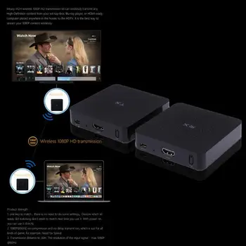 

Video Transmission Equipment Receiving Distance of 30 Meters for w2h Wireless HD 1080p 60ghz 3d Black Appearance 87x87x21mm