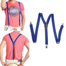 Модные мужские и женские эластичные подтяжки на клипсах, y-образные регулируемые подтяжки, яркие цвета, одноцветные подтяжки, модная одежда