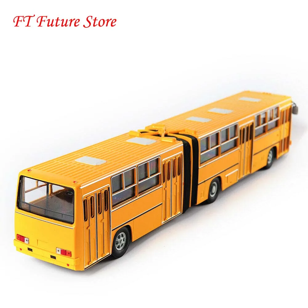 In Stock 1/43 Scale Soviet Russia Yellow Double-decker Bus Model IKarus-280 Diecast Toys Model for Children Kids Gifts