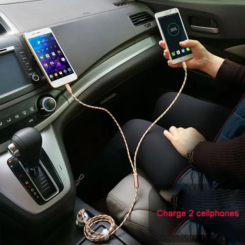 1,5 м 2 в 1 USB к type C Micro usb провода для зарядки отдельный USB C нейлоновый кабель для передачи данных для Android мобильного телефона планшета Powerb