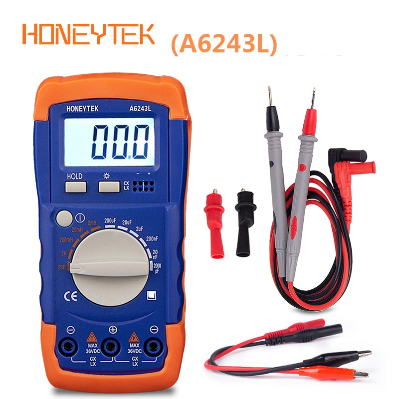 Цифровой измеритель индуктивности HONEYTEK электронный емкости Lc Измеритель