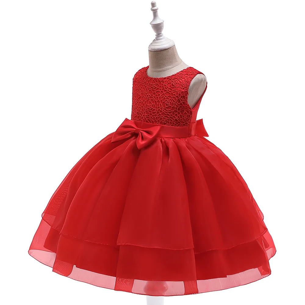 2019 внешней торговли Новый стиль «кроше» для маленьких девочек платье eBay, Amazon платье из органзы, платье принцессы с цветочным узором для