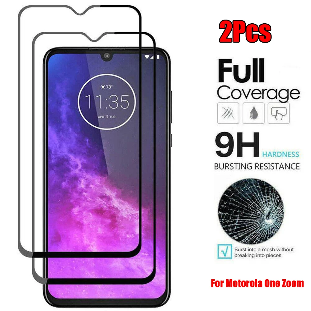 2x Tempered Glass Film Screen Protector Cover Full Protection For Motorola One Macro Zoom | Мобильные телефоны и
