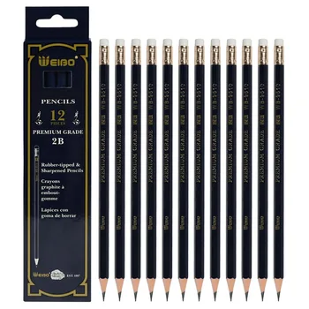 

9510 Writing Pencils for School канцелярия 1 Box(12PCS) 2B Cute Pencil Drawing Pencil Set Pencils for Kids Scool Office suply