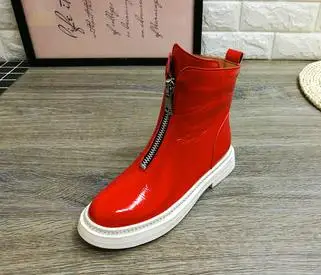 Single shoes Новые зимние сапоги-трубы с круглым носком в европейском и американском стиле модные женские сапоги на резиновой подошве с молнией спереди - Цвет: Single shoes