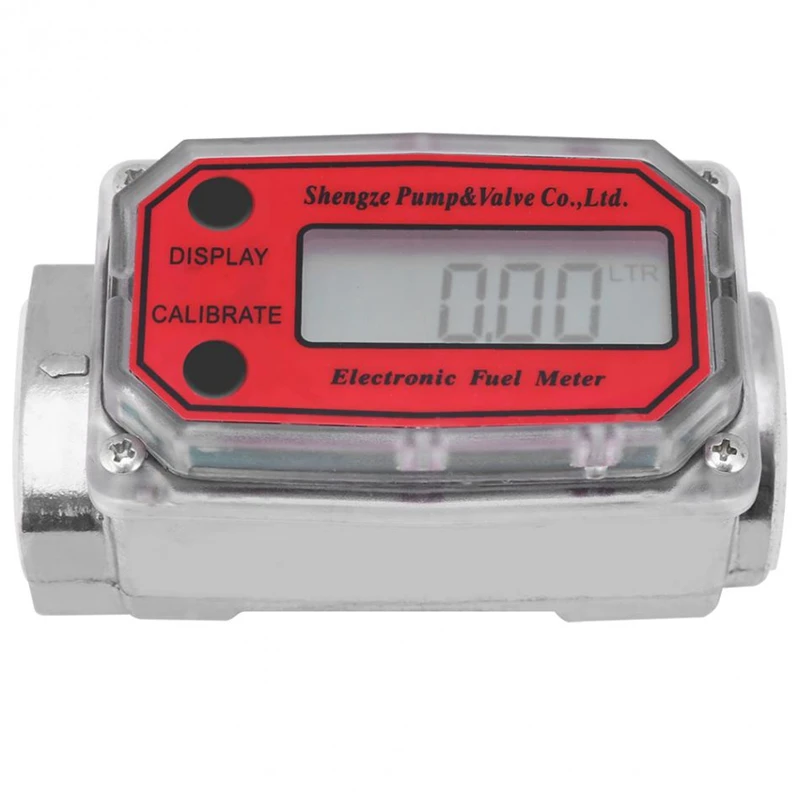 

Digital Turbine Flowmeter 15-120L Fuel Flow Tester NPT Indicator Sensor Counter Liquid Water Flow Measure Tools