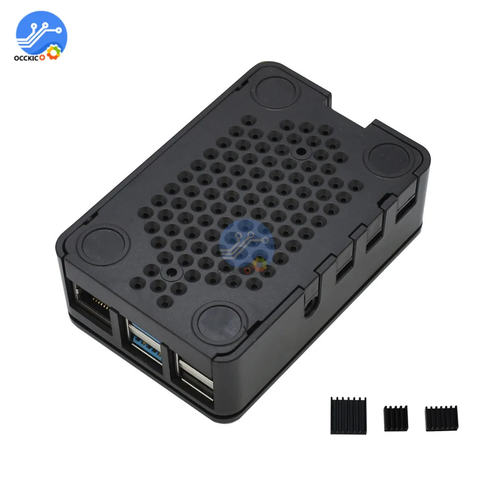 Для Raspberry Pi 4 Чехол для корпуса V4 с теплоотводом ABS оболочка Защитная крышка для Raspberry Pi 4 держатель