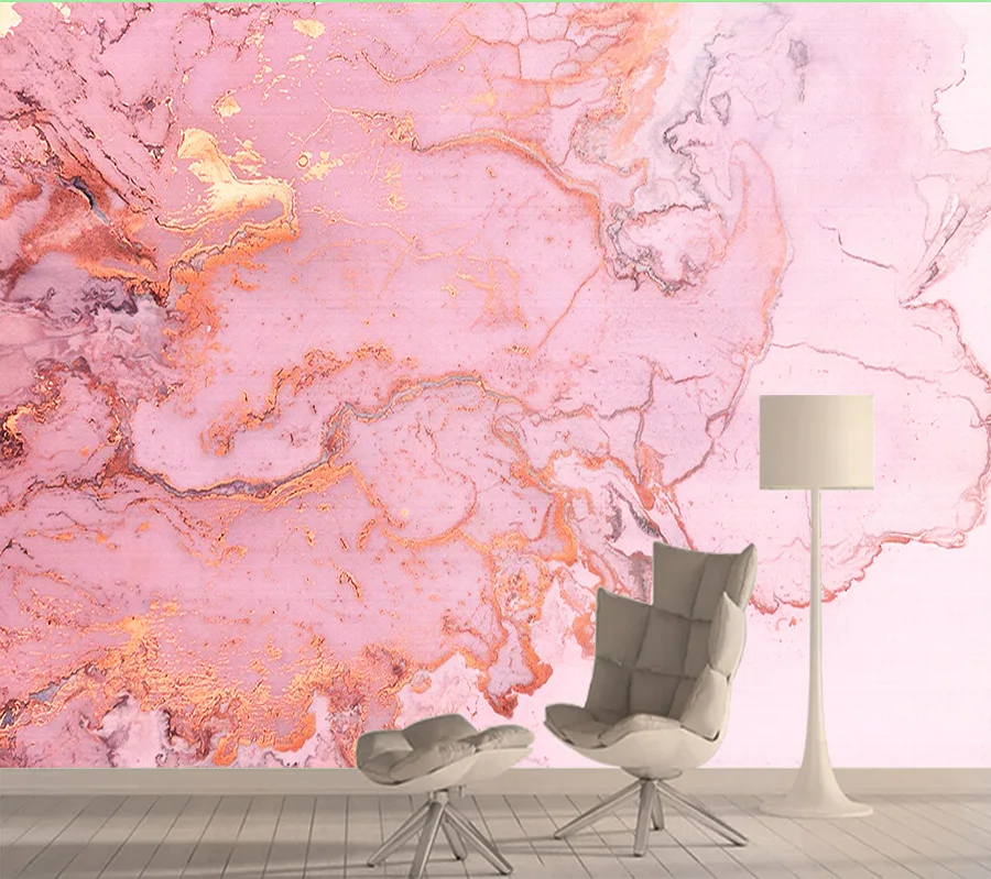 

Pink Marble 3d Photo Mural Wallpaper Wall Paper Papers Home Decor Wallpapers for Living Room Bedroom Murals Rolls Peel and Stick