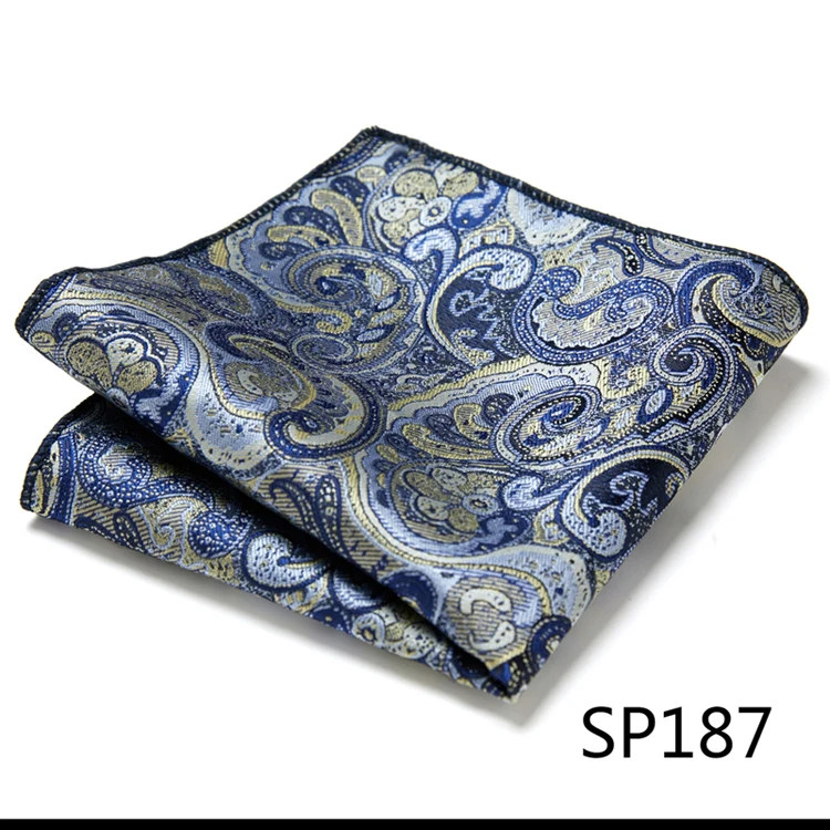 Newest style  Brand Factory Sale Top grade  Pocket Square Paisley Dropshipping Clothing accessories Memorial Day Fit Workplace