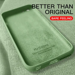 Thin Soft Case For iPhone X Xs 11 12 Pro Max Mini XR 7 8 6 6s Plus 5 SE2020 Original Liquid Silicone Back Cover Candy Coque Capa