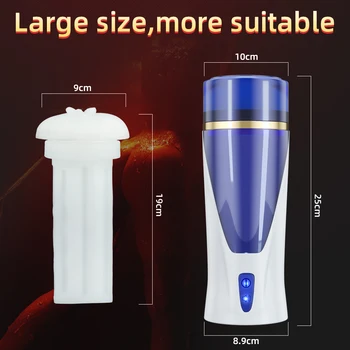Automatic Male Masturbator Cup Space Masturbation HandsFree Stroker 3 Powerful Thrusting Mode Real Vagina Pocket Sex Toy for Men 6
