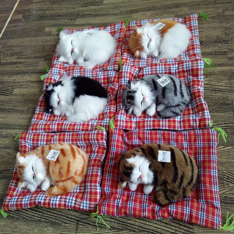 Будет называться модель кошки Модель мягкая ткань для кошек Подушка Пижама Кошка милый автомобиль украшение
