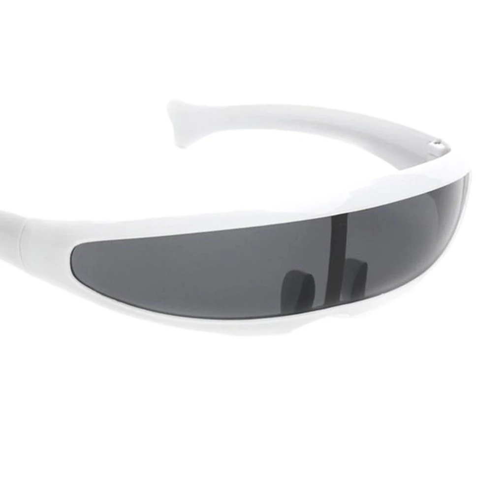Space Alien Costume Futuristic Robot Decoration Single Lens Visor Sunglasses Space Alien Costume Futuristic Robot Decoration Single Lens Visor Sunglasses