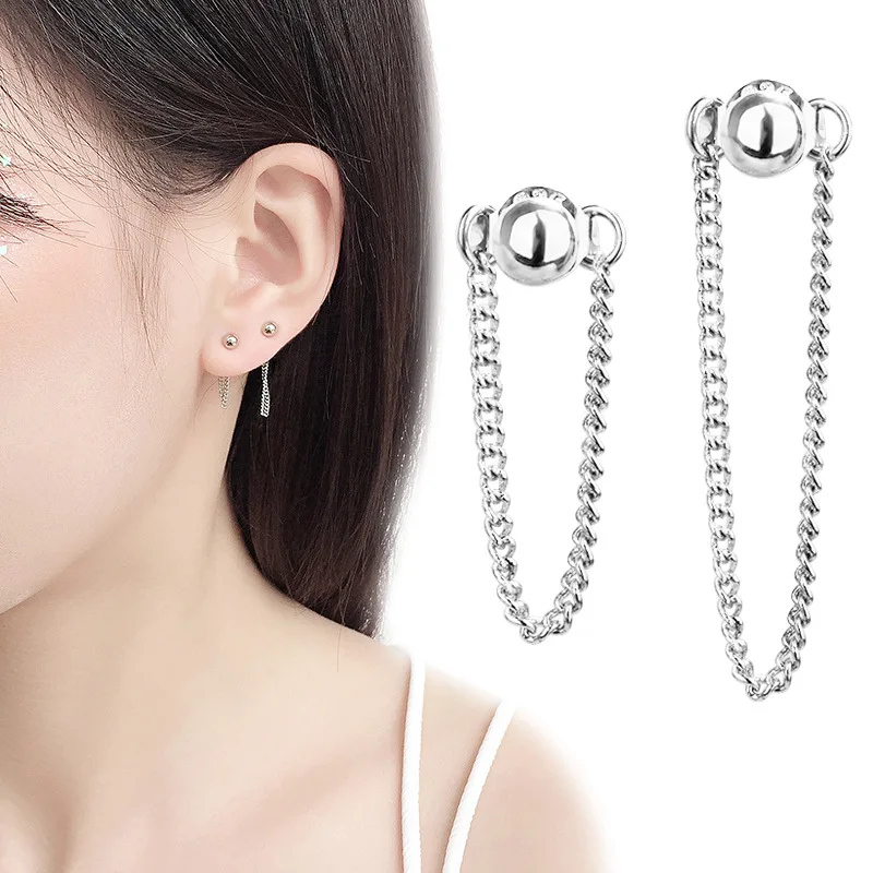 

Todorova Fashion Personalized Asymmetric Earring Ear Chain Tassel Earrings for Women Female Minimalist Jewelry