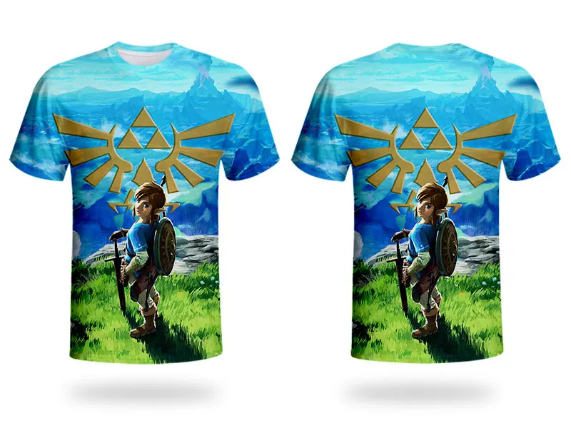 Футболка с 3D изображением игры nintendo facia Zelda, одежда для мальчиков, WHOSONG, наряд для родителей и ребенка, уличная одежда для мужчин