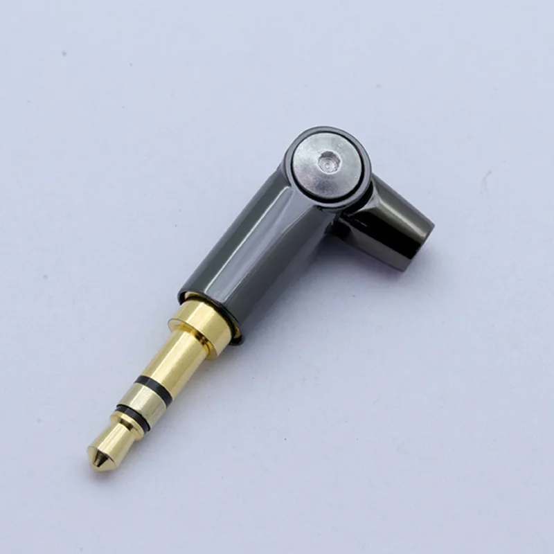 100PCS High Quality Jack 3 5mm 3Pole Stereo Deformable Straight Curved Plug 3 5MM Angle Audio Connector For DIY Headphone