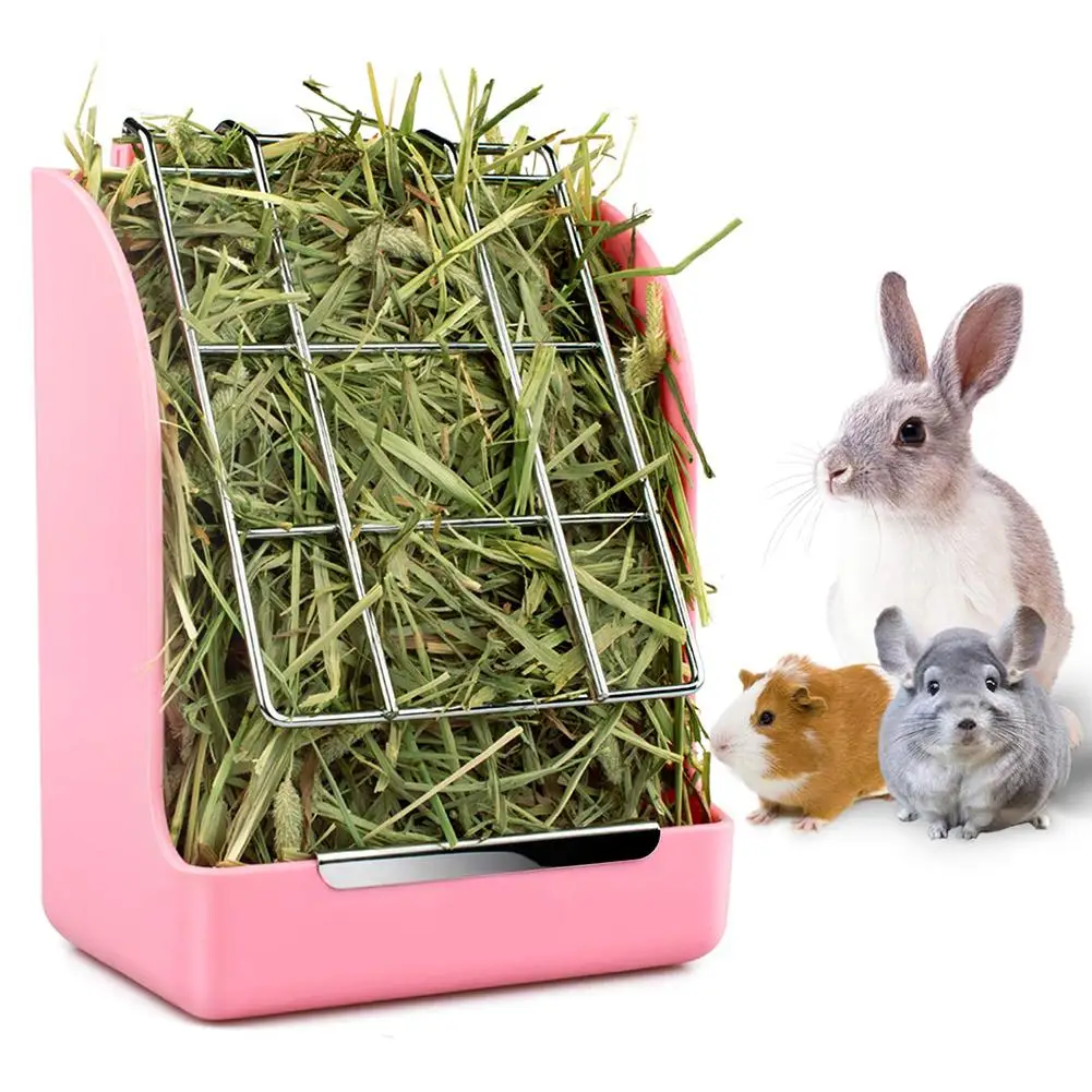 

Rabbit Guinea Pig Chinchilla Hay Feeder Less Wasted Pet Feeding Rack Manager