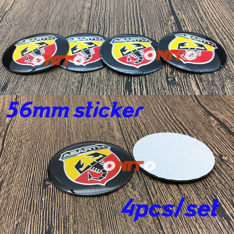 

Good Quality 4pcs/set 56mm 2.2" Abarth Emblem Sticker Decoration Dust-proof Aluminum Scorpion Logo Decal Label Car Styling