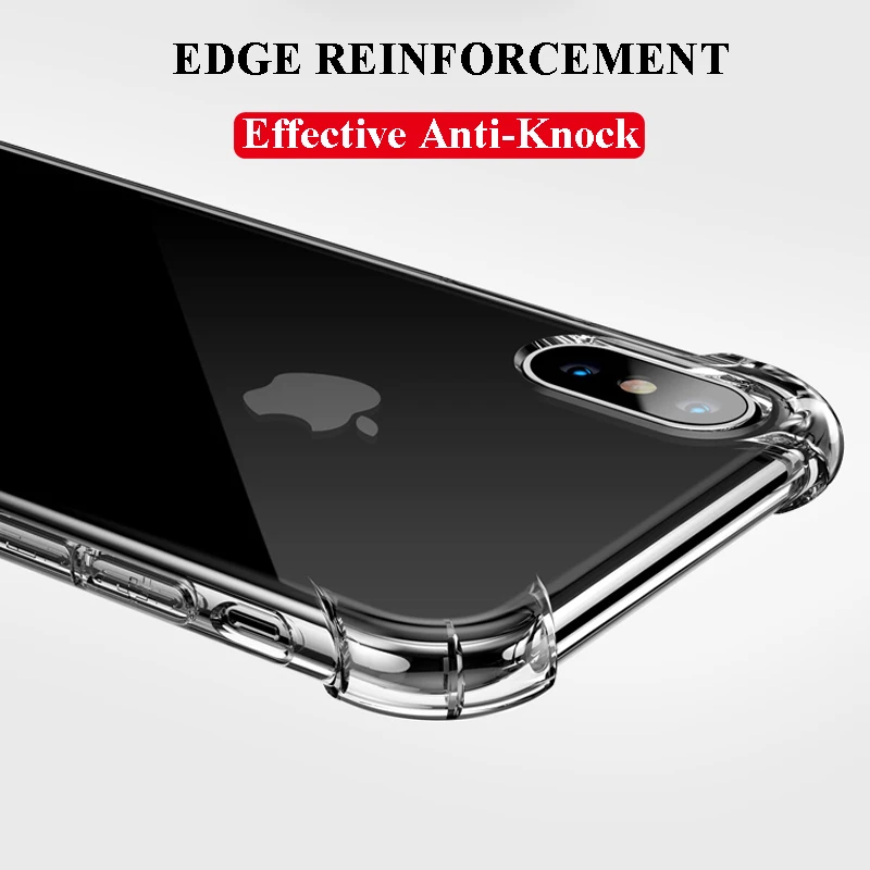 Мягкий силиконовый чехол из ТПУ для iPhone 6 6S 7 plus 8 11 pro max на Прозрачный телефона Xs