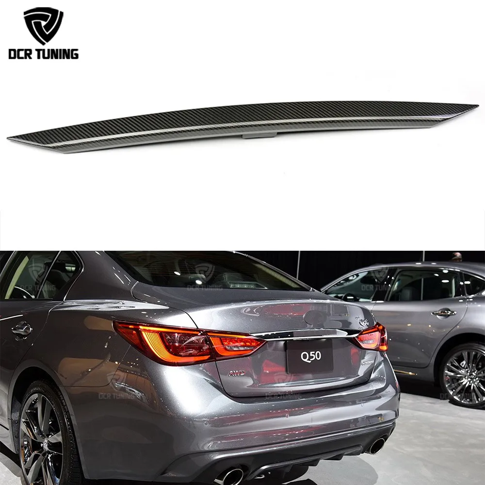 Для Infiniti Q50 Carbon 2018 2019 2020 UP Накладка для багажника из углеродного волокна без