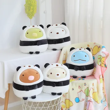 

1PC35cm Corner Creature Panda Plush Toy Doll Cartoon Animal Air Conditioning Cover Blanket Baby Child Sleeping Soft Filled Pillo