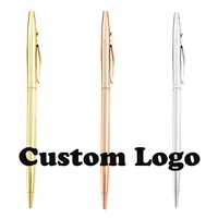 Custom Logo Metal Ballpoint Pen Custom Engraving Logo Advertising Pen Electroplating Ballpoint Pen Gift Pen Retractable Pen 1