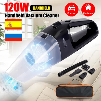 

12V Handheld Wireless Vacuum Cleaner Home 120W USB Cordless Wet Dry Mini Vacuum Cleaner Dust Collector For Home Car Cleaning