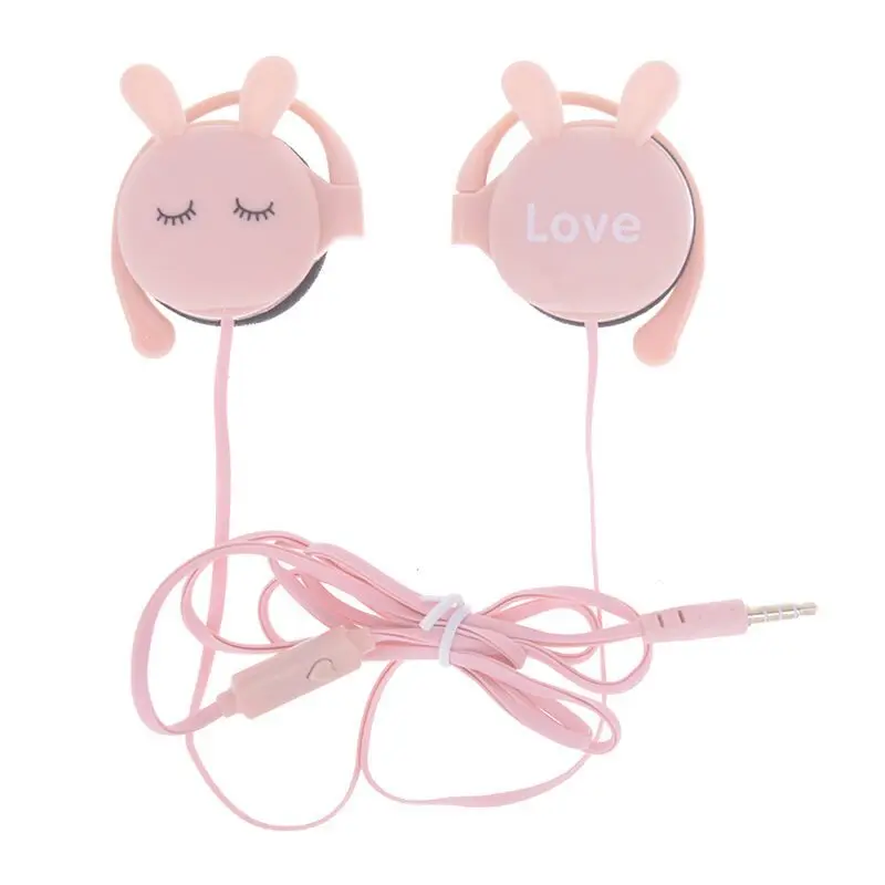 Cartoon Cute Rabbit Sport Earphone Wired Super Bass Noise Reduction 3.5mm Earbud With Built-in Microphone Hands Free | Электроника