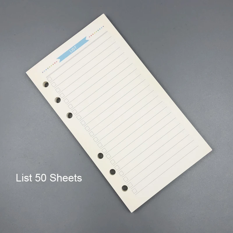 caise list Fromthenon милый блокнот для Filofax Dokibook спиральный планировщик A5A6A7 дневник внутренний ядро Weekl ежемесячный точечный наполнитель бумага - Цвет: caise list