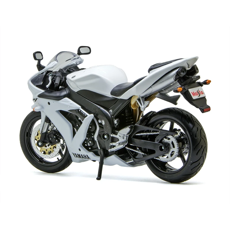 Модель мотоцикла Maisto YMH YZF R1 белого цвета, модель 1:12, модель металлического литья под давлением, миниатюрная гоночная игрушка для коллекции подарков