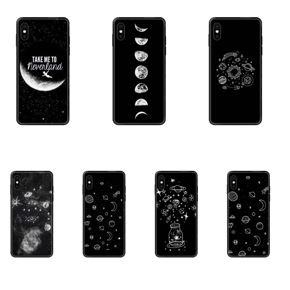 Чехол для Huawei Honor 6A 7A 7X 8C 8X 9 9A 9I 9X 10 10I 20 20I 20S Lite Pro небесно-космическая планета черный
