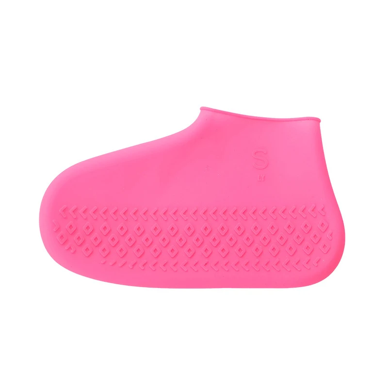 rose red Reusable Non-slip Shoes Covers Waterproof Silicone Shoe Cover Outdoor Camping S/M/L Shoes Accessories Boot Rain Day Overshoes - Цвет: rose red