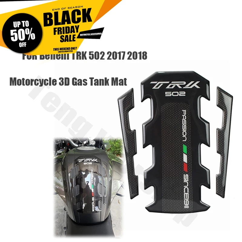 Motorcycle 3D Gas Fuel Tank Pad Protective Stickers For Benelli TRK 502