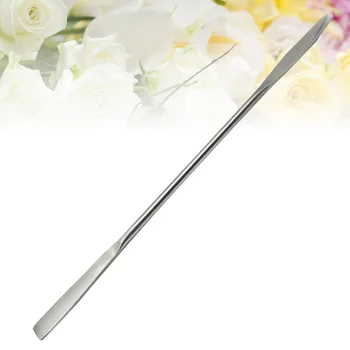 

Stainless Steel Makeup Palette Spatula Spoon Stick Rod Cream Foundation Blender Mixing Tool (Silver)