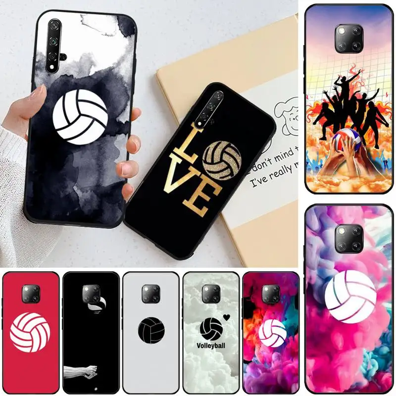 

Mantin Volleyball Cover Black Soft Shell Phone Case For Honor 10 20 lite view20 7C 5.7inch 8 5 7A 5.45inch 10 20i PLAY 30 PRO