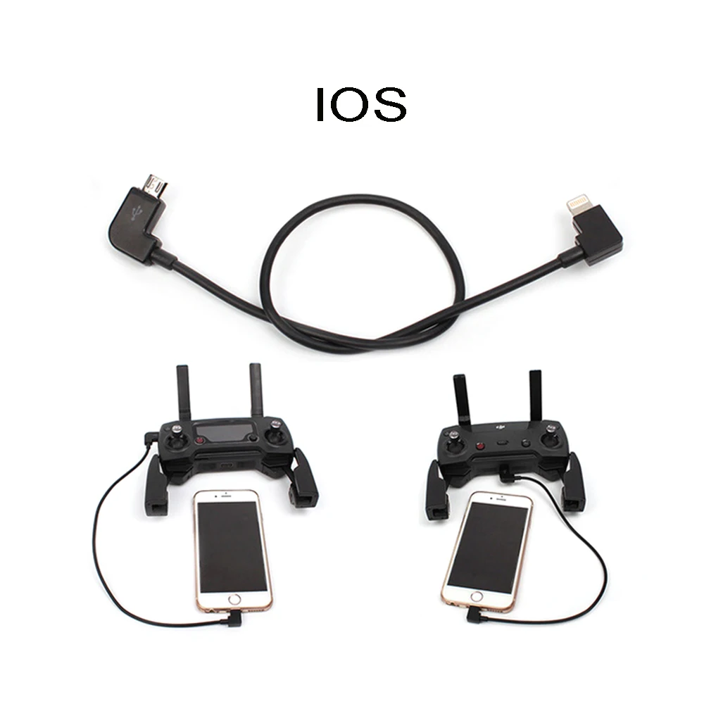 Drone Accessories Data Cable OTG Remote Controller to Phone Tablet Connector Micro USB Type C IOS Extend for DJI Mavic Mini/MINI SE/Pro/Mavic 2