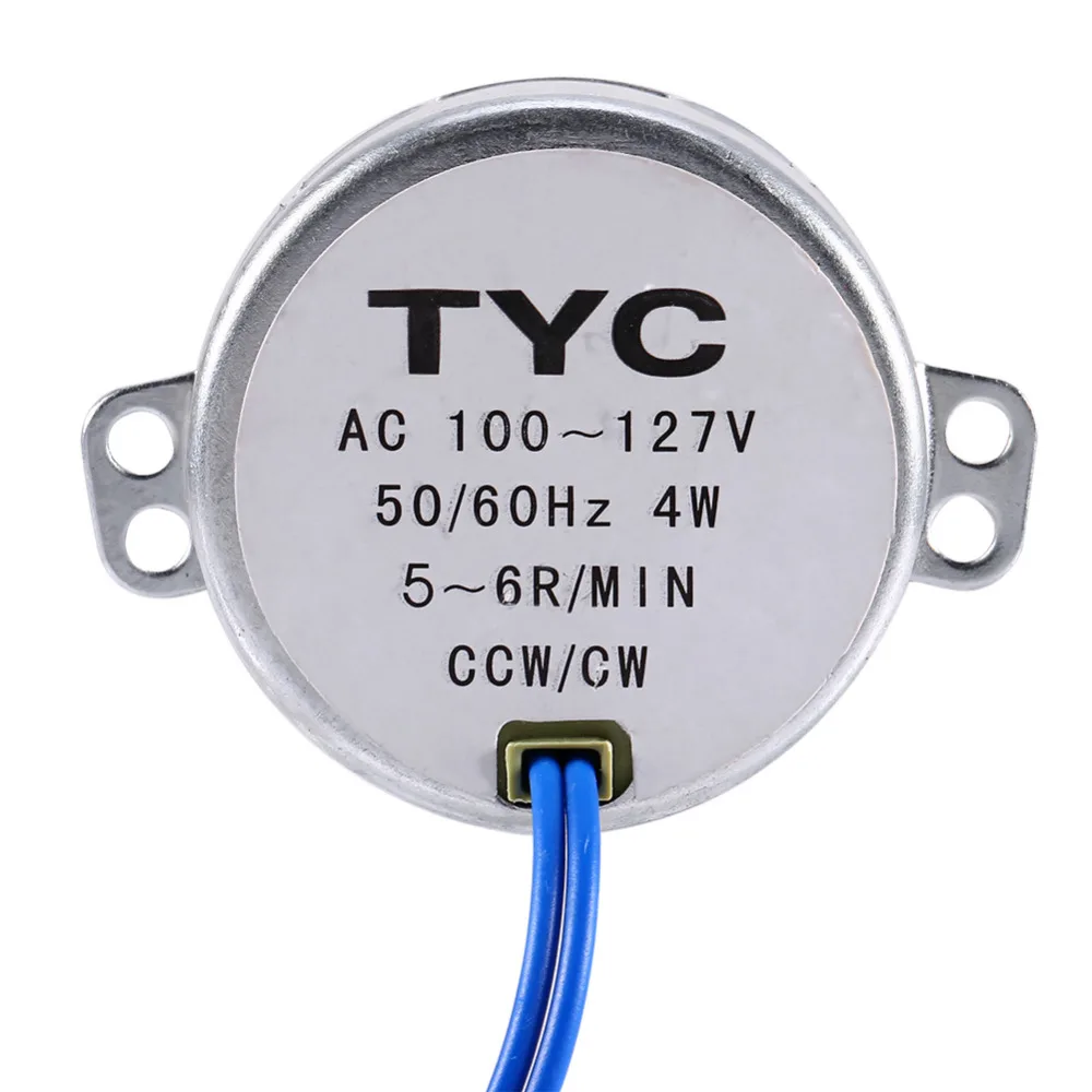 

50/60Hz AC 100~127V 4W Hot Sale Turntable Synchronous Synchron Motor 5-6RPM/MIN CCW/CW High Quality